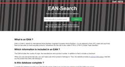 Desktop Screenshot of ean-search.org